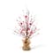 Glitzhome® 20" Lighted Valentine's Pink Berry Heart Table Tree